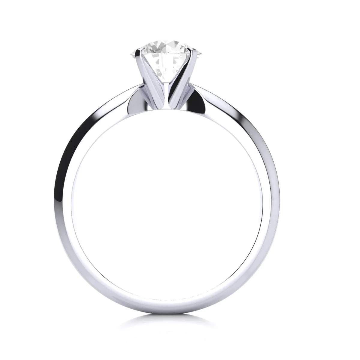 0.90 Carat Lab Grown Diamond Solitaire Ring In 14K White Gold