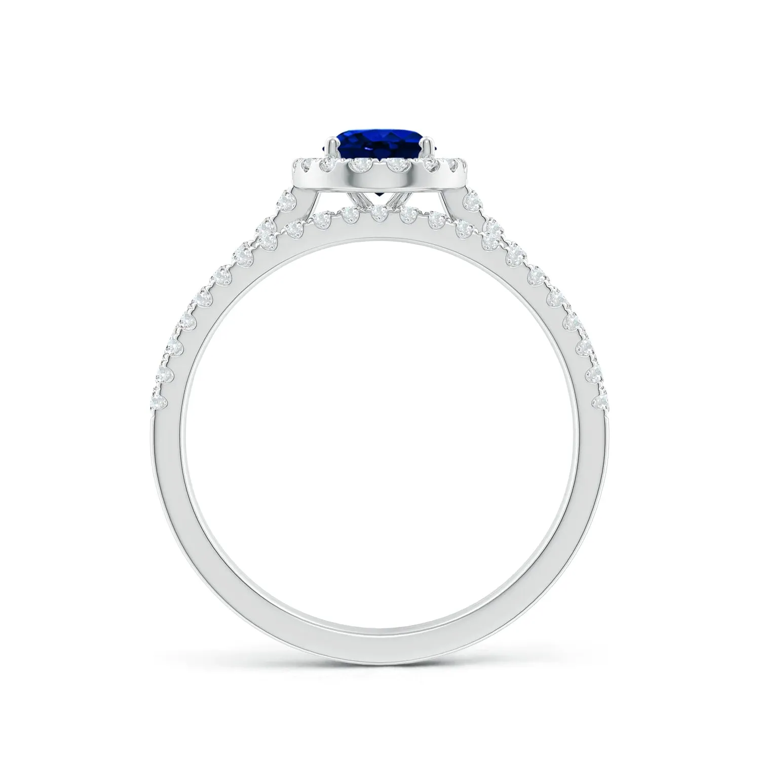 1.5 CT. Classic Blue Sapphire and White Sapphire Bridal Set