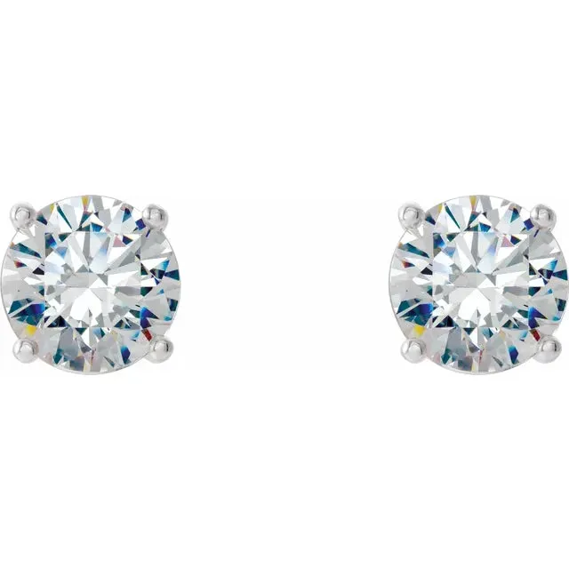 1ctw Lab Grown Diamond Studs | 14k White Gold