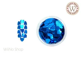 4mm Cobalt Blue Heart Glitter