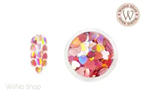 4mm Pink Holographic Heart Glitter