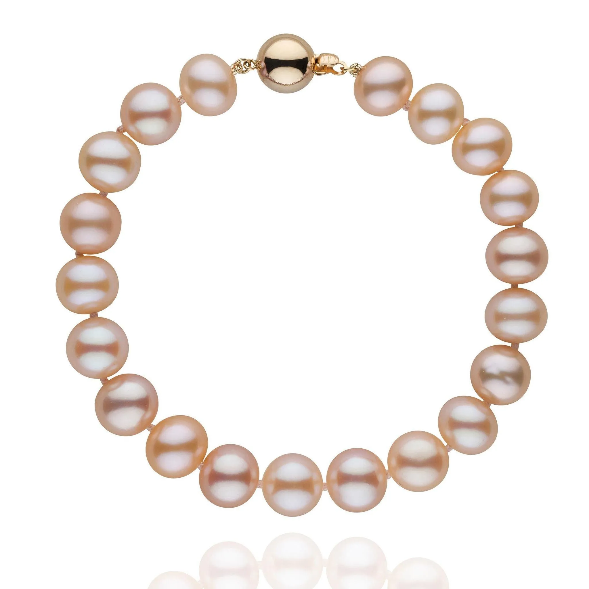 8.5-9.0 mm Pink to Peach Freshwater AA  Pearl Bracelet