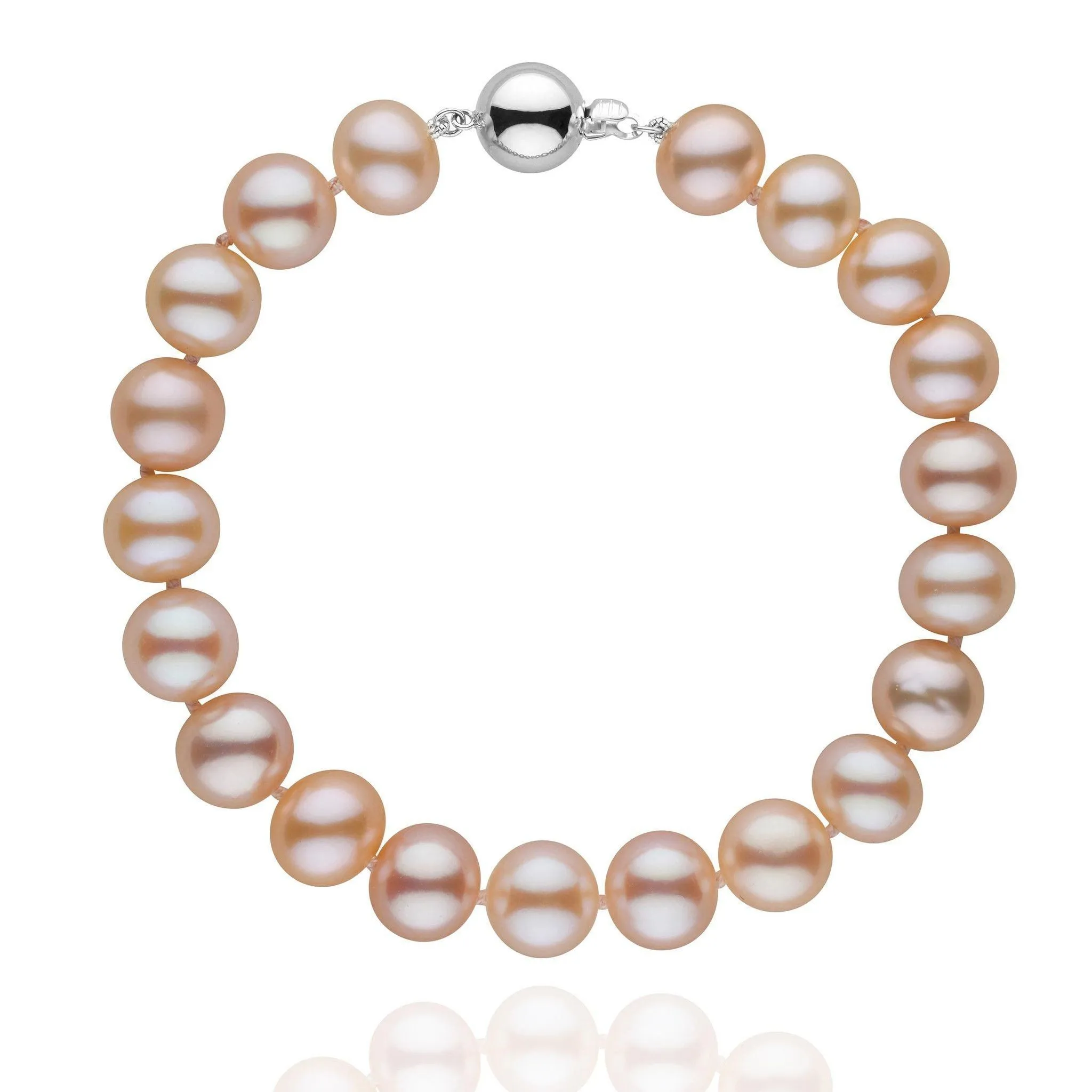 8.5-9.0 mm Pink to Peach Freshwater AA  Pearl Bracelet