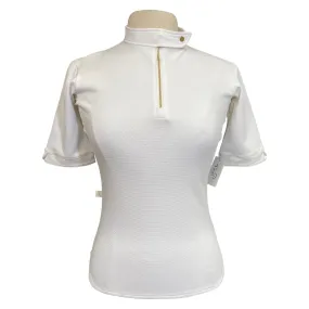 A Tiss B Amazone Short Sleeve Polo in White - Women's Medium