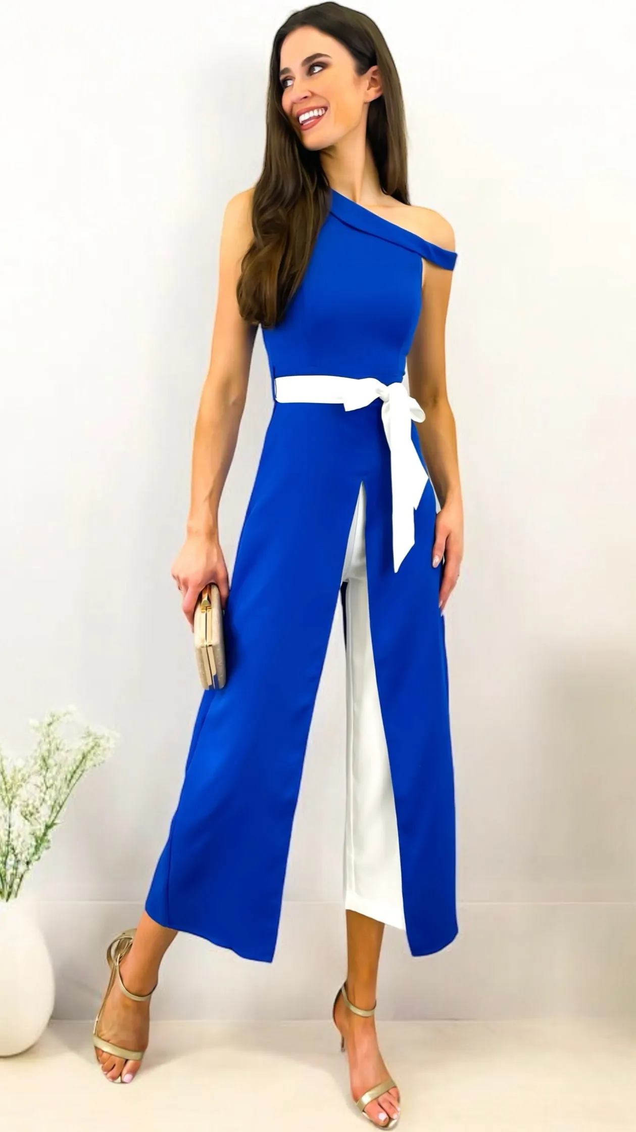 A1758 Royal Culotte Jumpsuit