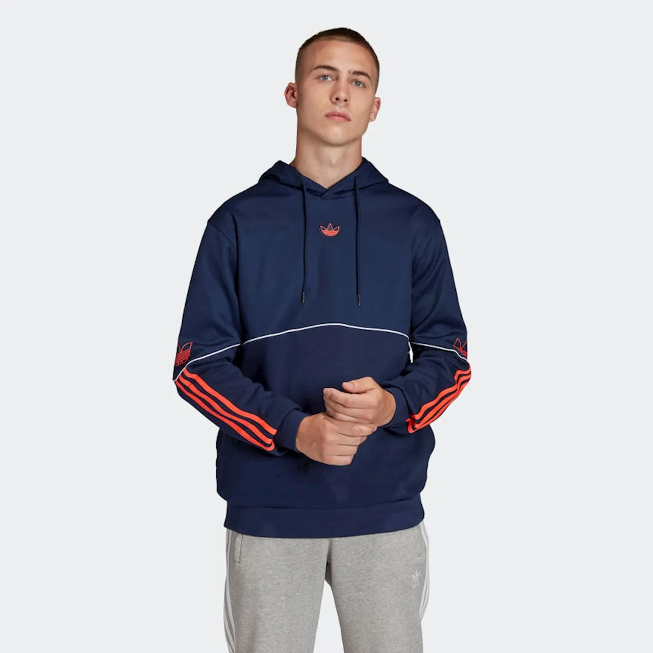 Adidas Originals Men's Outline Fleece Hoodie FM3917