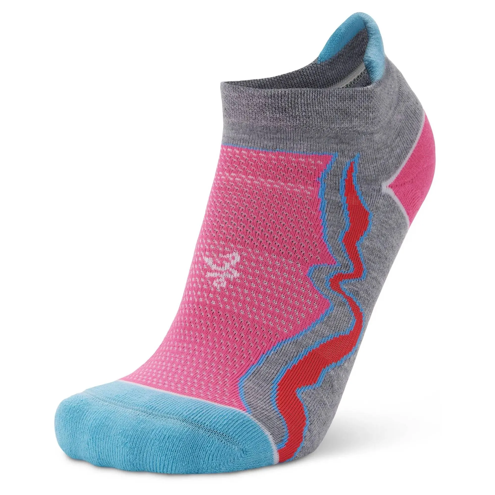 Balega Enduro No Show Socks - Mid Grey/ Watermelon