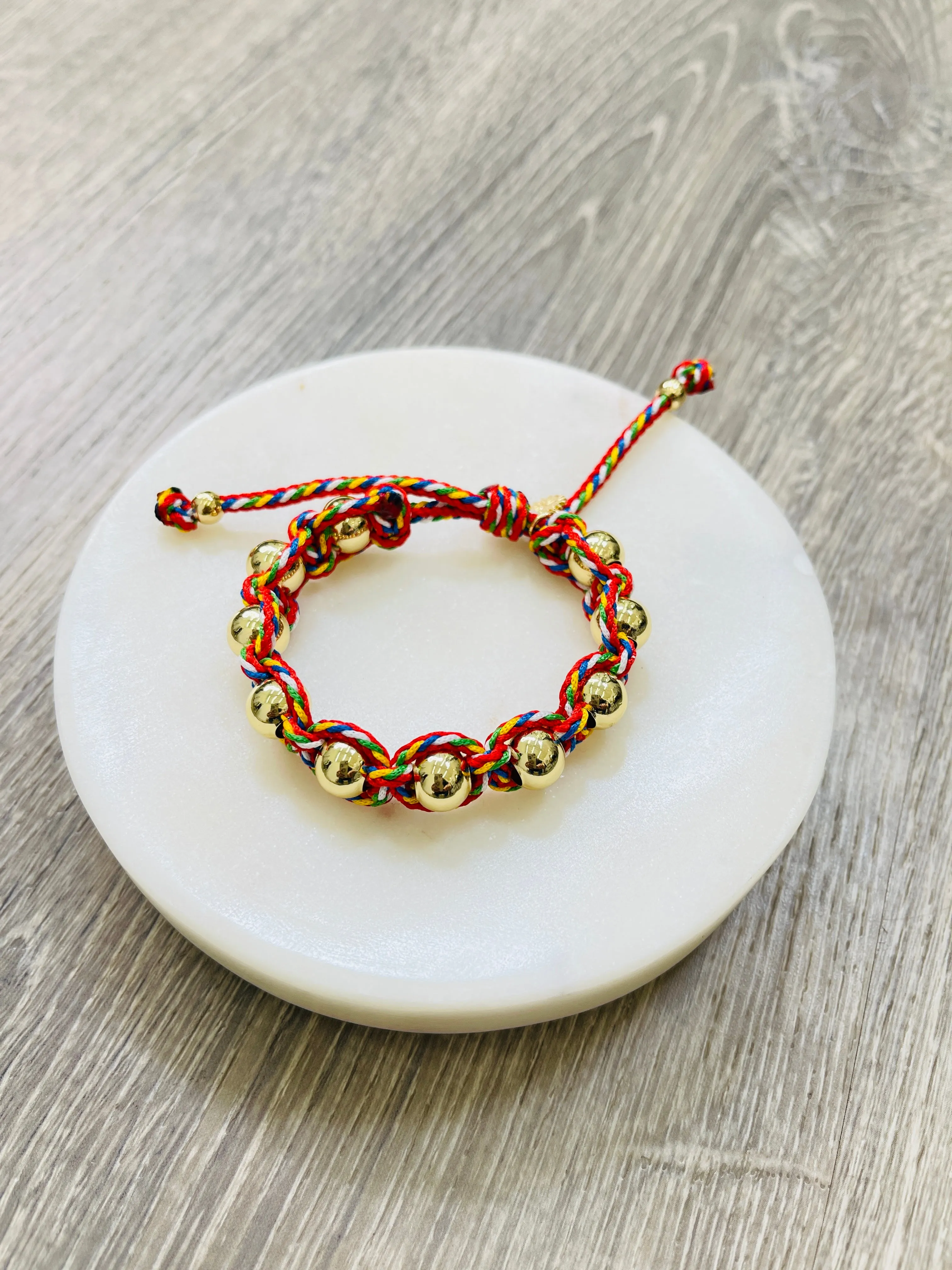 Casey Key Adjustable Multi Red Bracelet