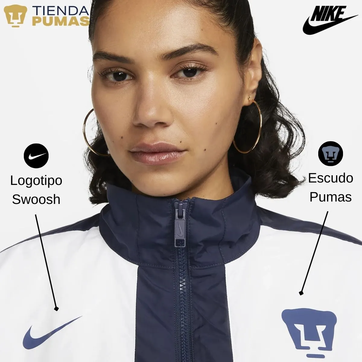 Chamarra Fútbol Mujer Nike Pumas UNAM Essential