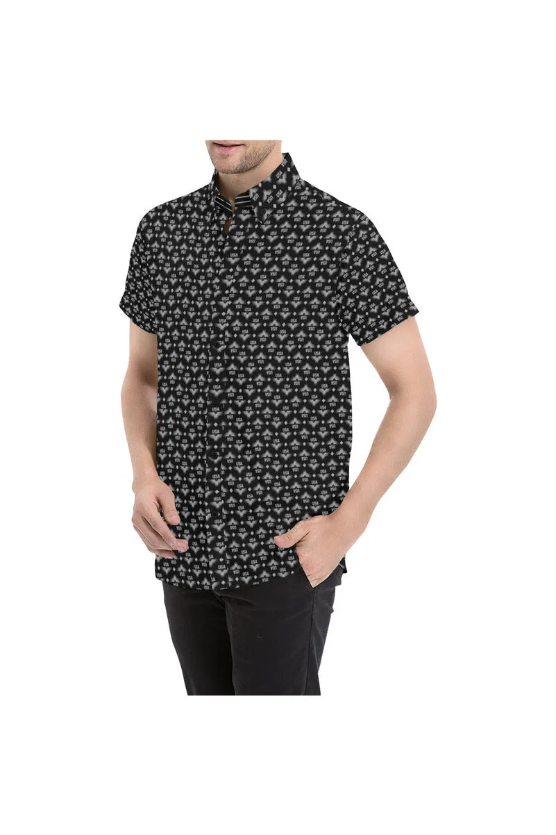 CLR - IN - USA - W Men's All Over Print Short Sleeve Shirt (Model T53)