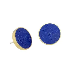 CLUSTER STUD EARRINGS BRASS   CONCRETE Blue