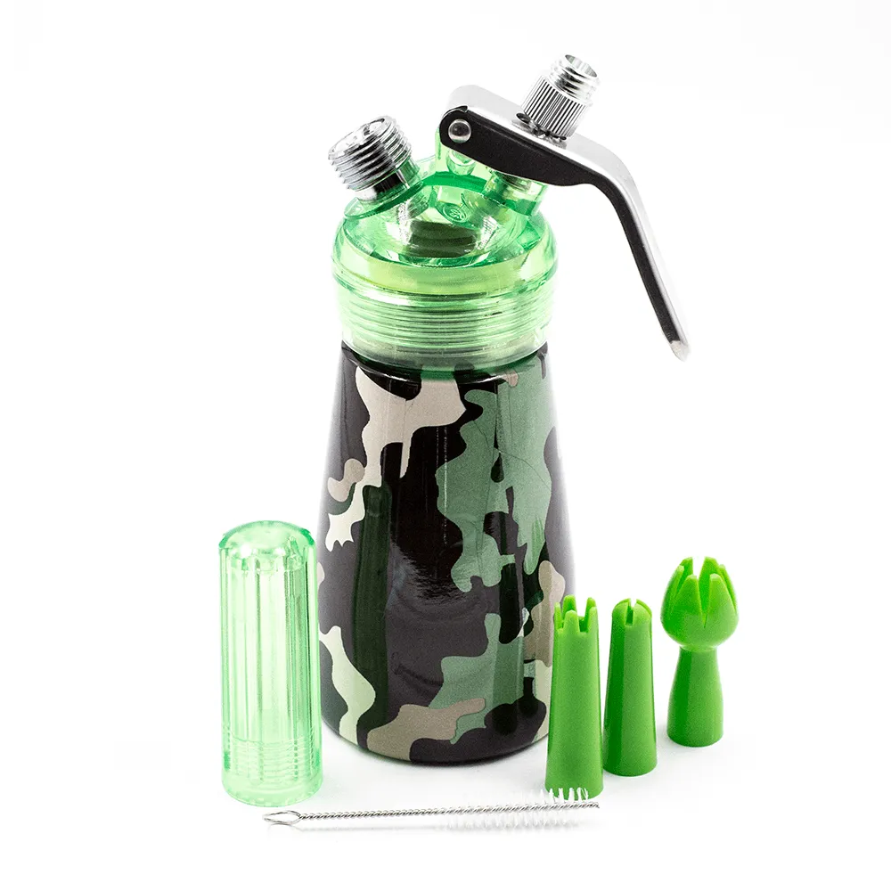 CREAM DISPENSER - 237ml Camo Green/Brown