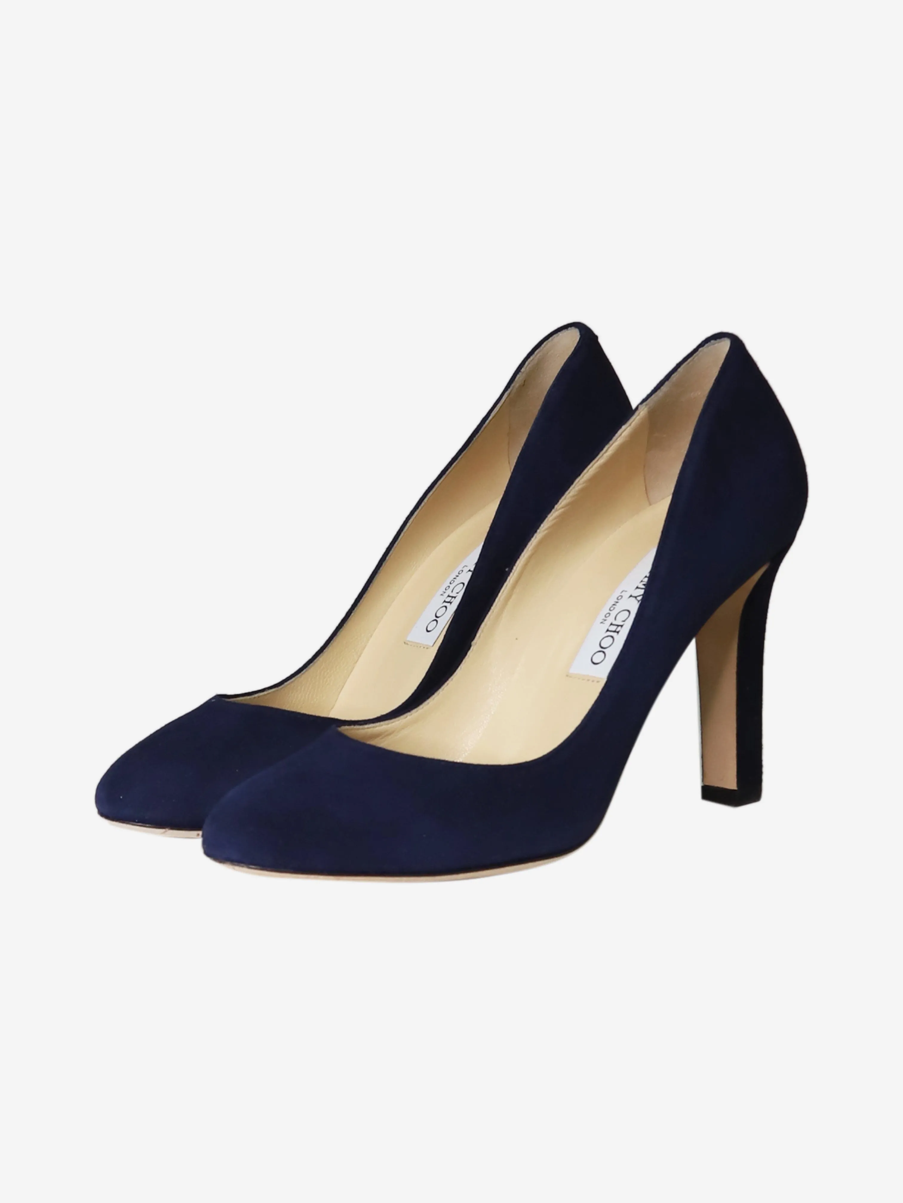 Dark blue suede pumps - size EU 39