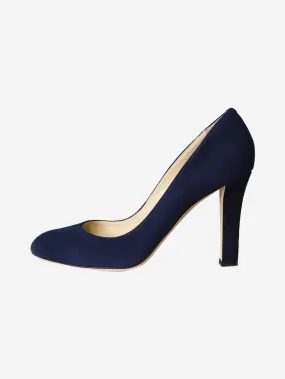 Dark blue suede pumps - size EU 39