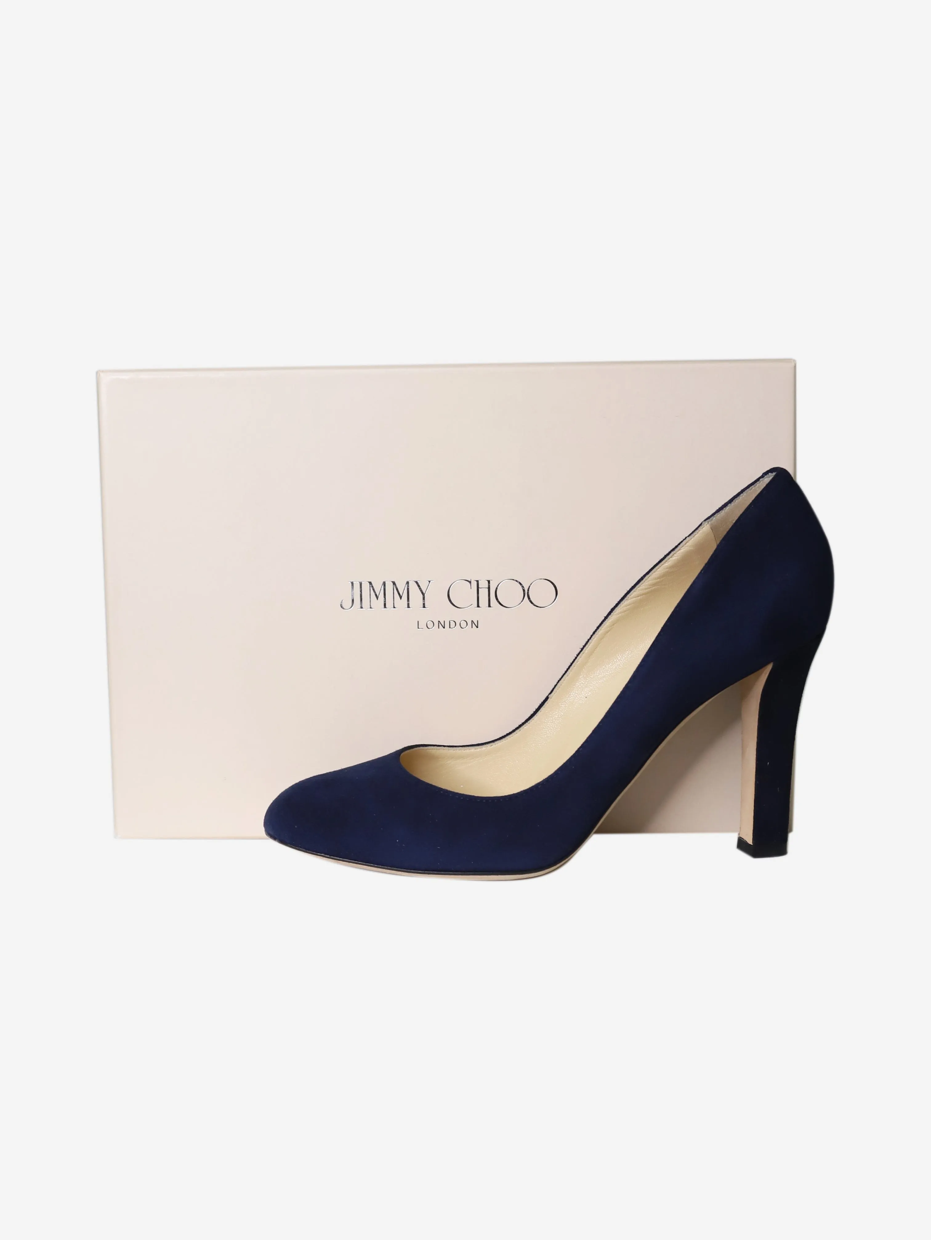 Dark blue suede pumps - size EU 39