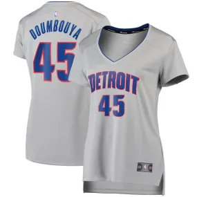 Detroit Pistons Sekou Doumbouya Fanatics Branded Replica Fast Break Statement Jersey Womens - Silver | Ireland J9579U7