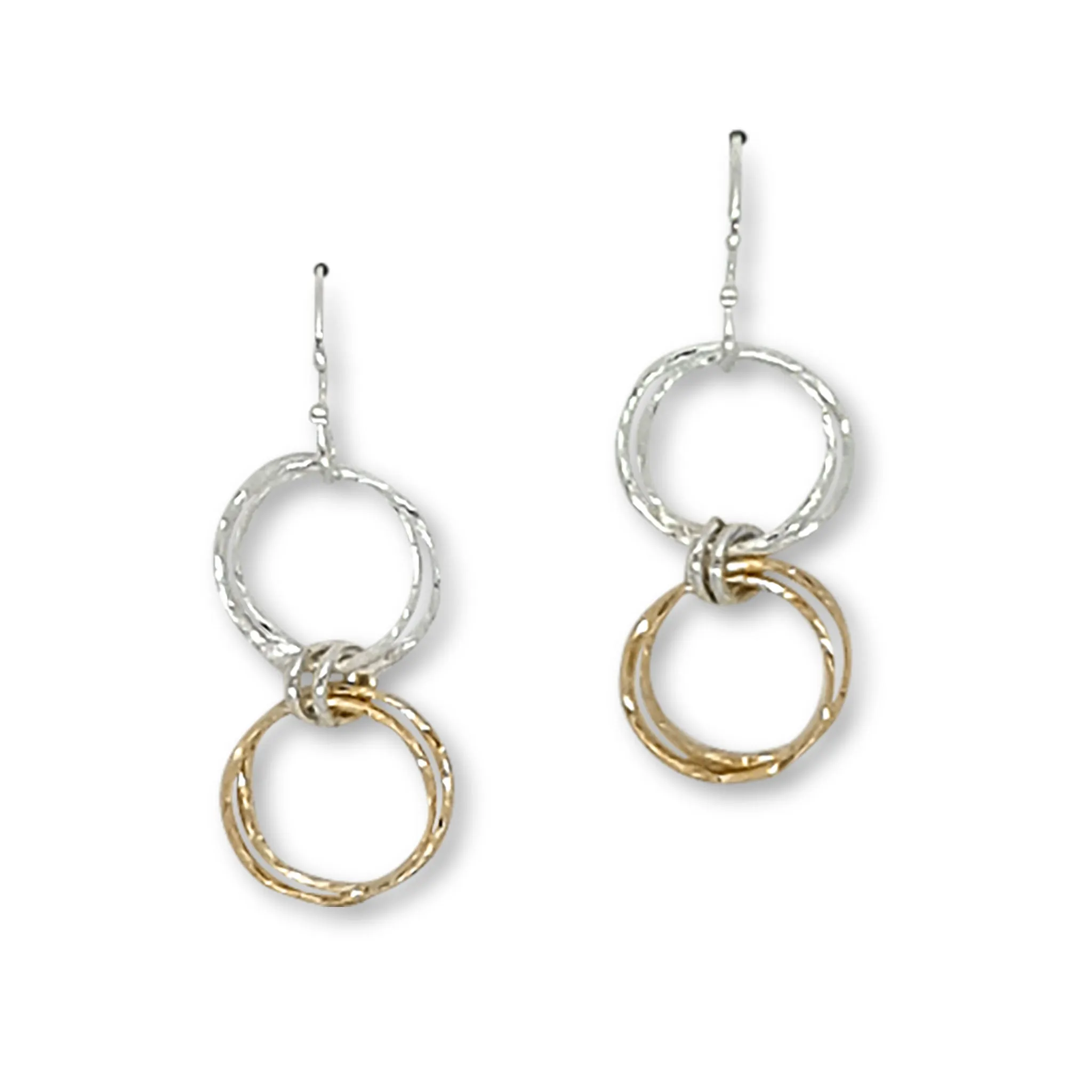 Double Diamond-Cut Hoop Earrings (E1342)