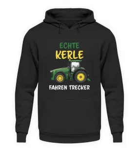 Echte Kerle fahren Trecker  - Unisex Kapuzenpullover Hoodie