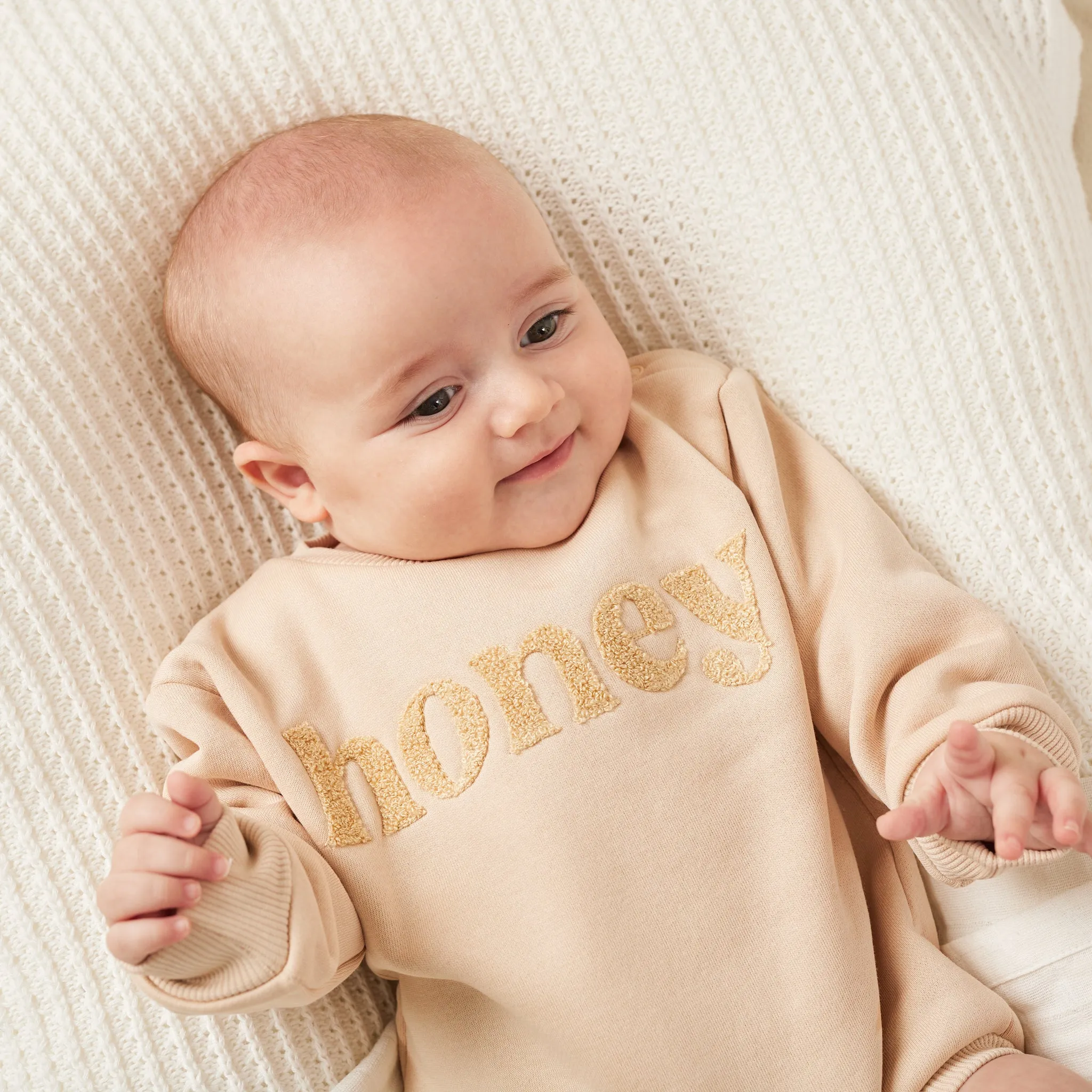 Fleece Jumper Romper - Honey