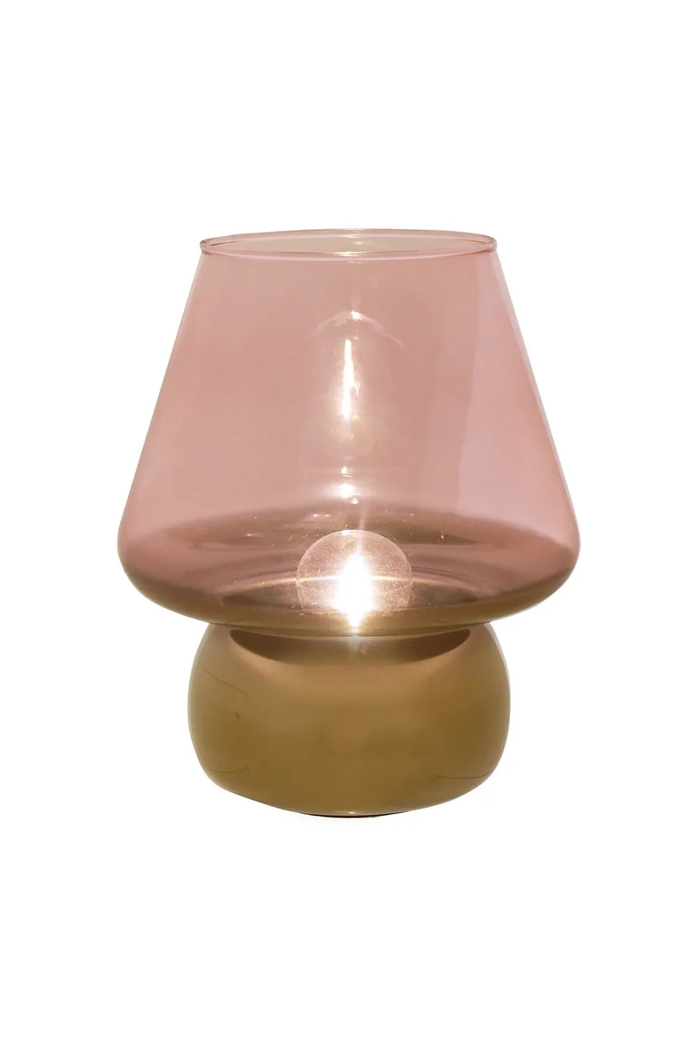 Hestia Pink & Gold Glass LED Light 20.5 cm