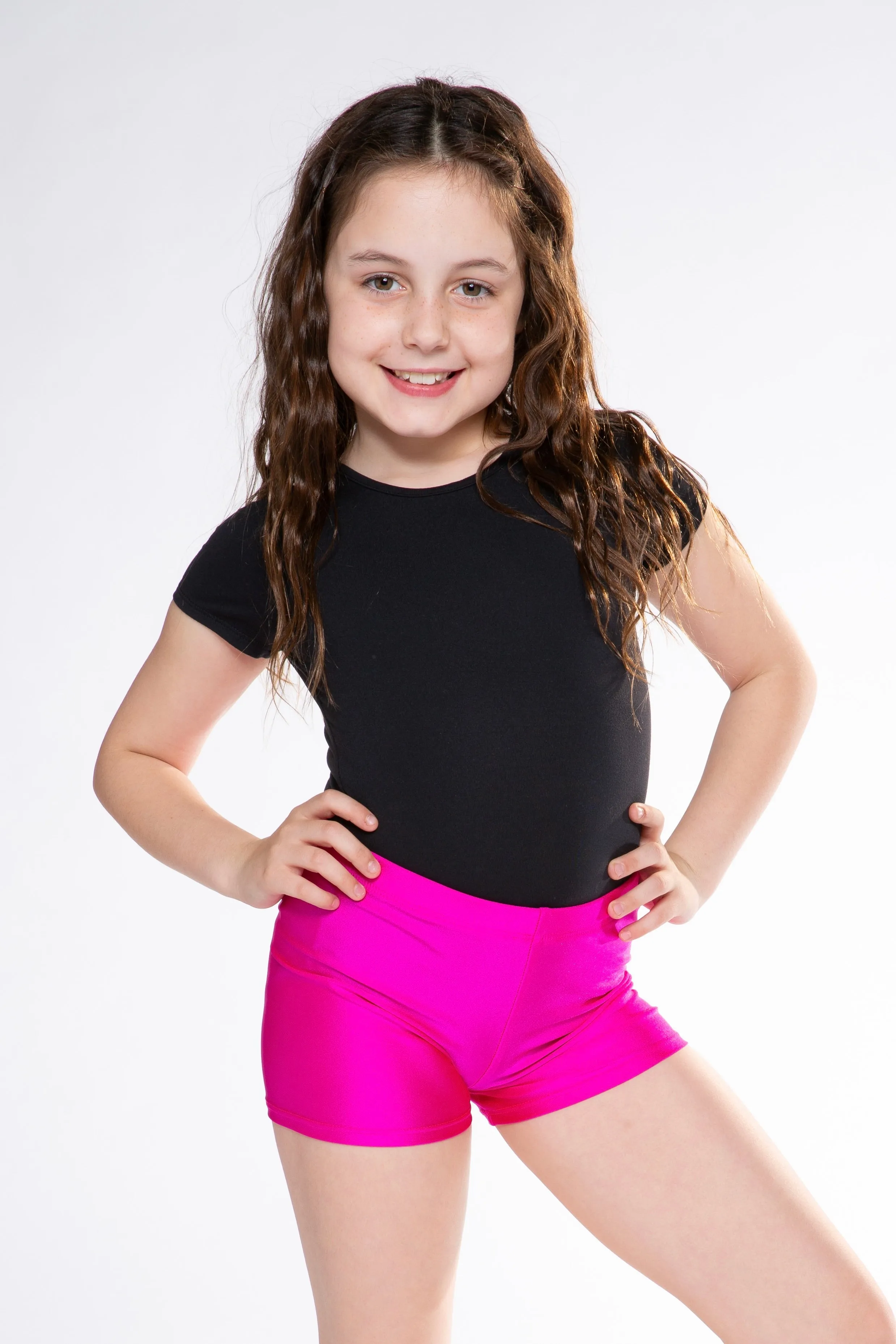 High Shine Tumble Short - Neon Fuchsia