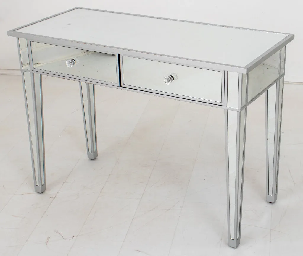 Hollywood Regency Style Mirrored Vanity Table