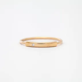 Horizontal Diamond Bar Ring