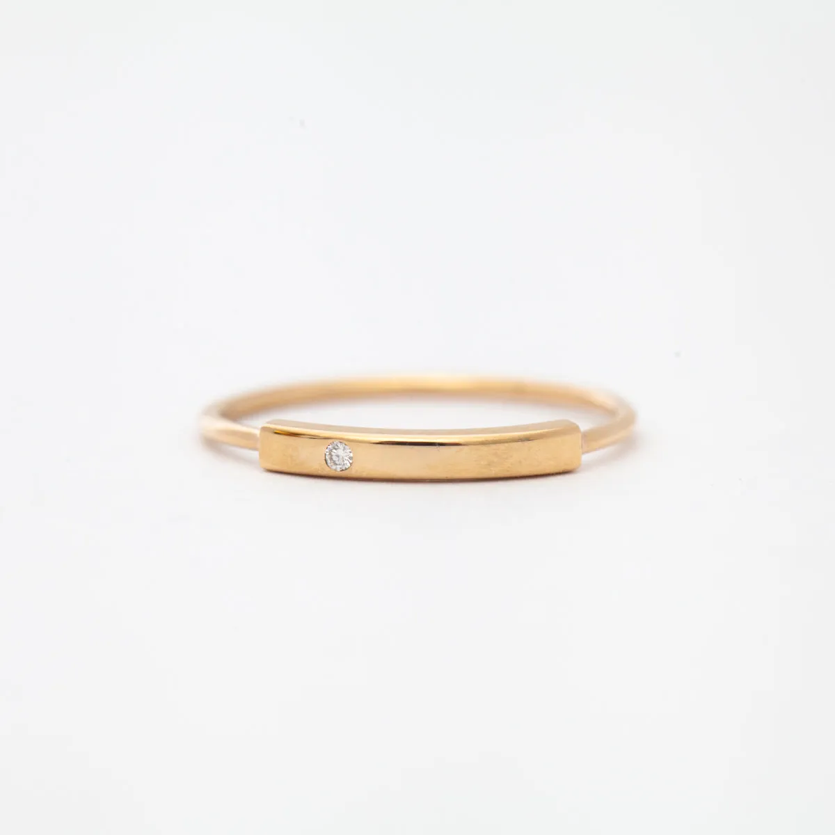 Horizontal Diamond Bar Ring