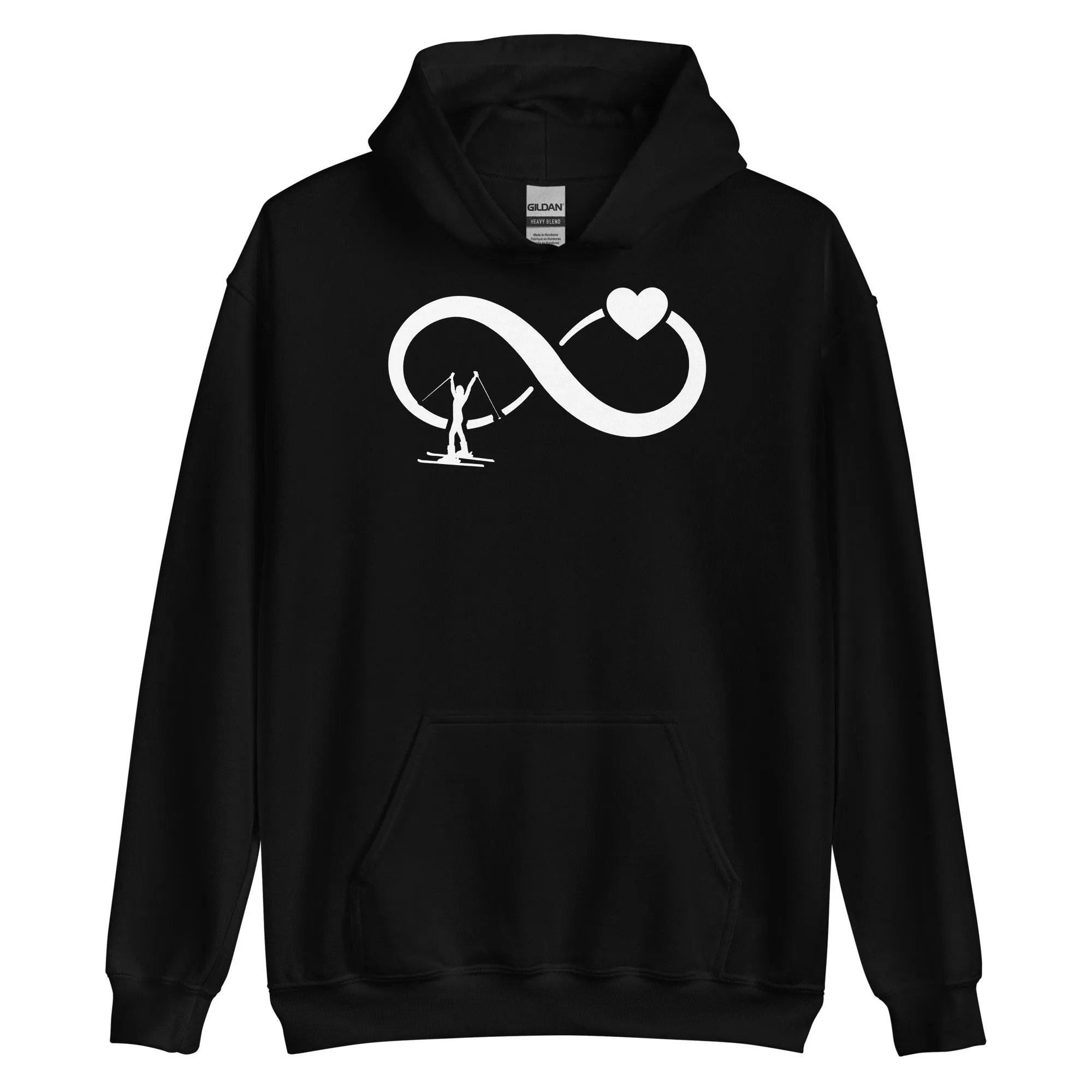 Infinity Heart and Skiing 1 - Unisex Hoodie