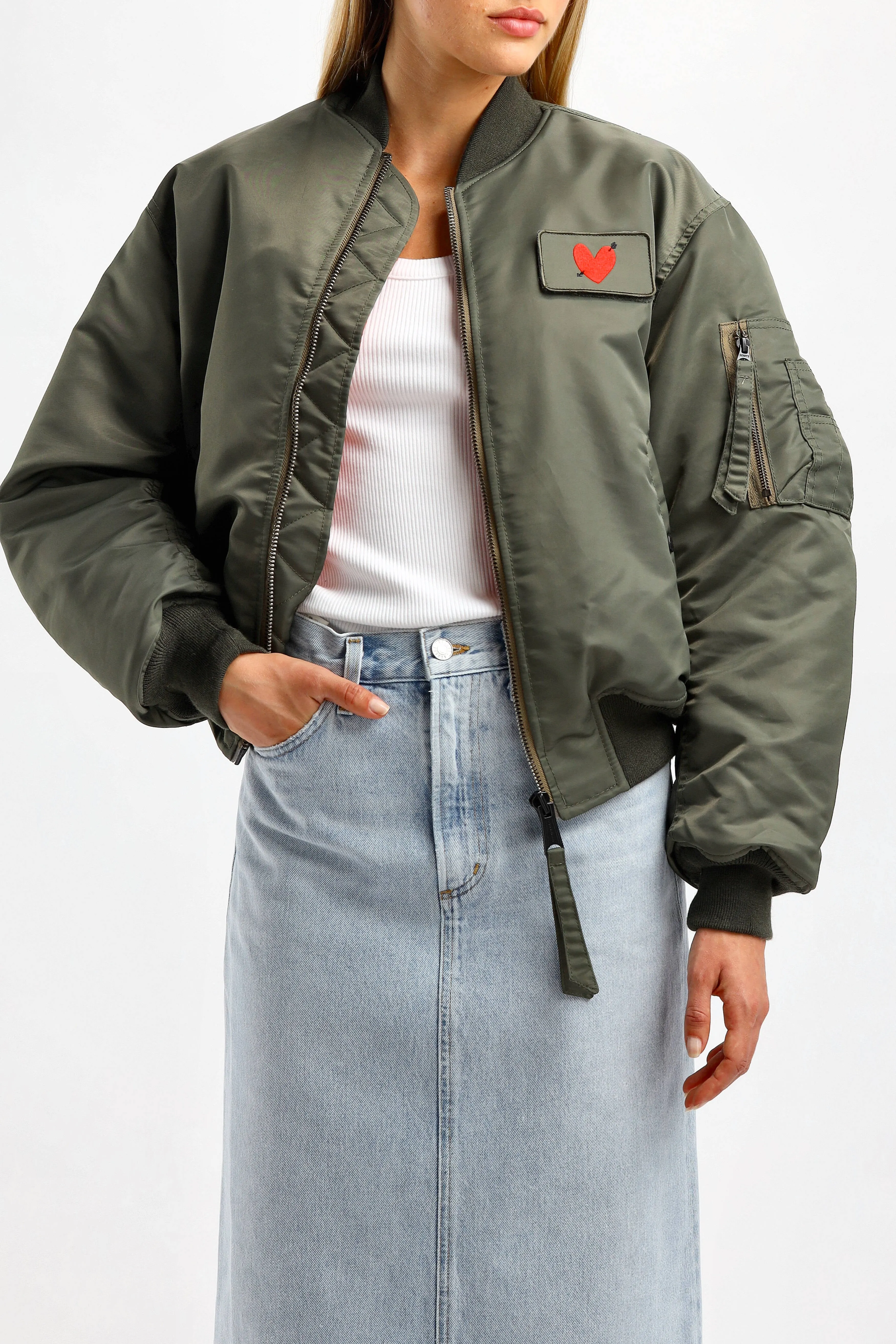 Jacke Airforce 90s 'Heart' in Army