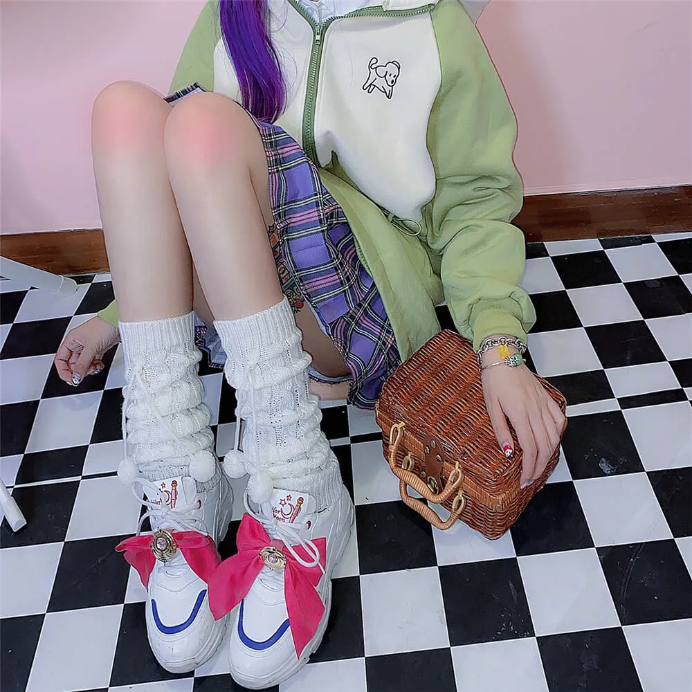 JAPANESE HARAJUKU SWEET KNIT JK CUFF SOCKS BY07231