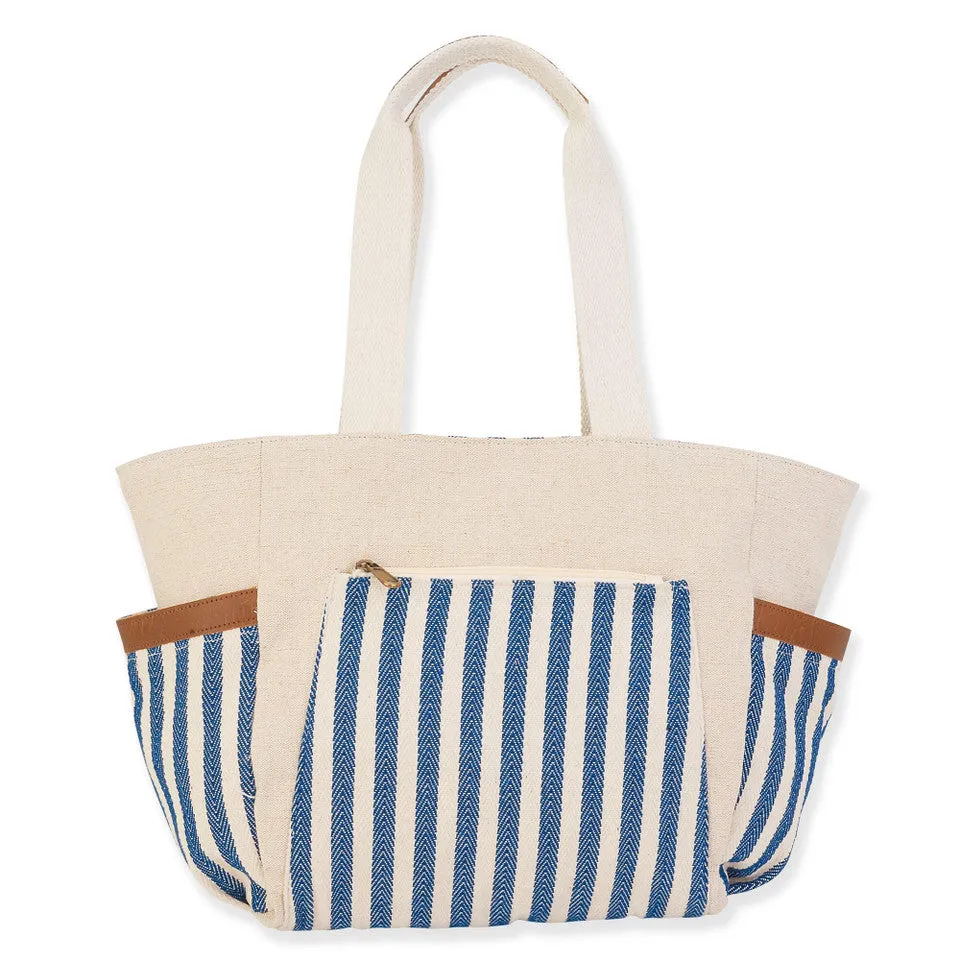 Jocelyn Shoulder Tote in Blue