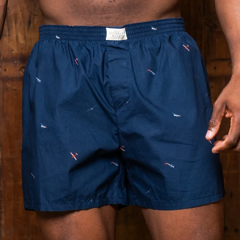 Kingsley Heath Aviation Sleep Shorts Midnight