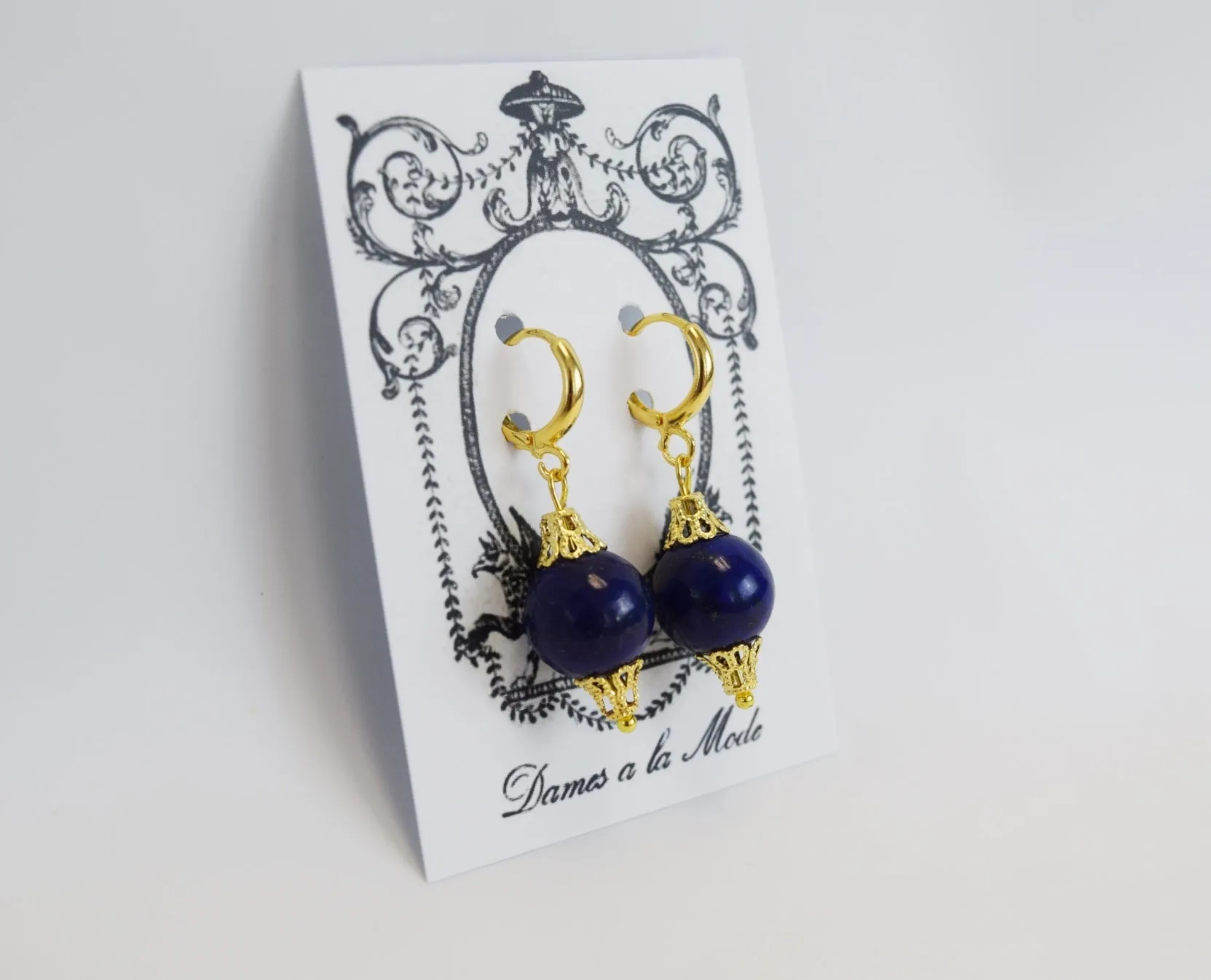 Lapis Lazuli Bead Earings