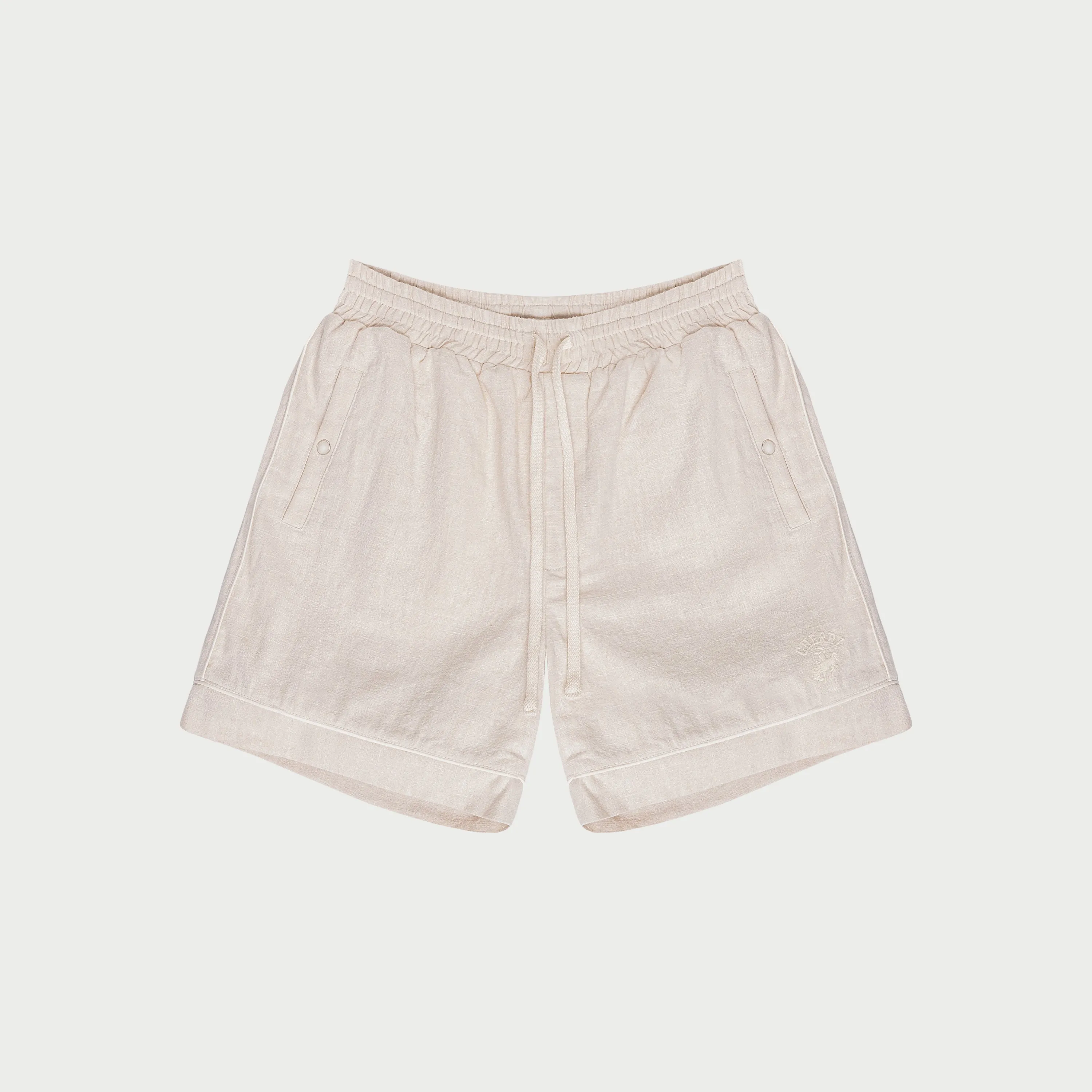 Linen Athletic Short (Camel)