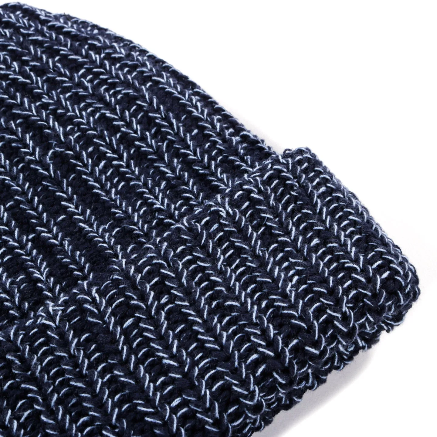 LITE YEAR 2 TONE COTTON BEANIE NAVY / LT BLUE