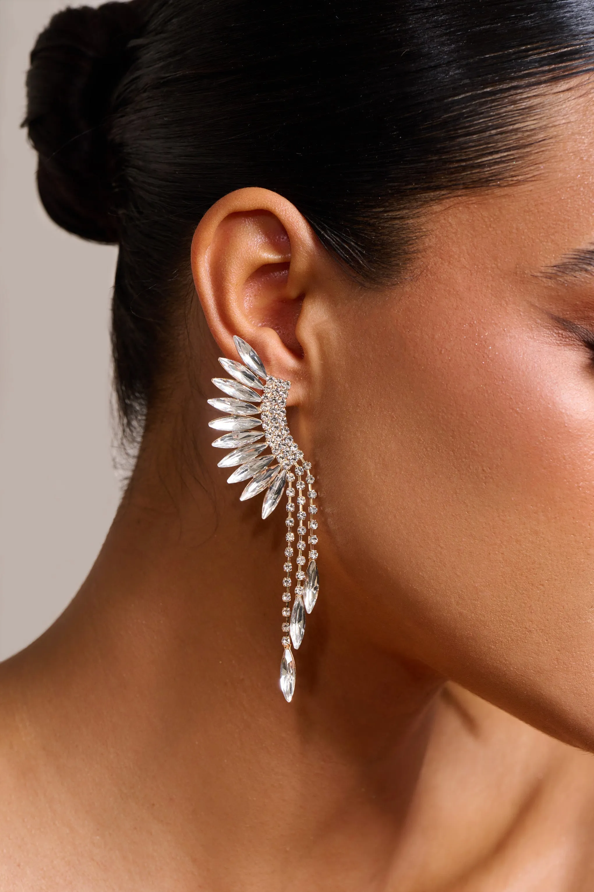 Macie | Silver Tiered Drop Earrings