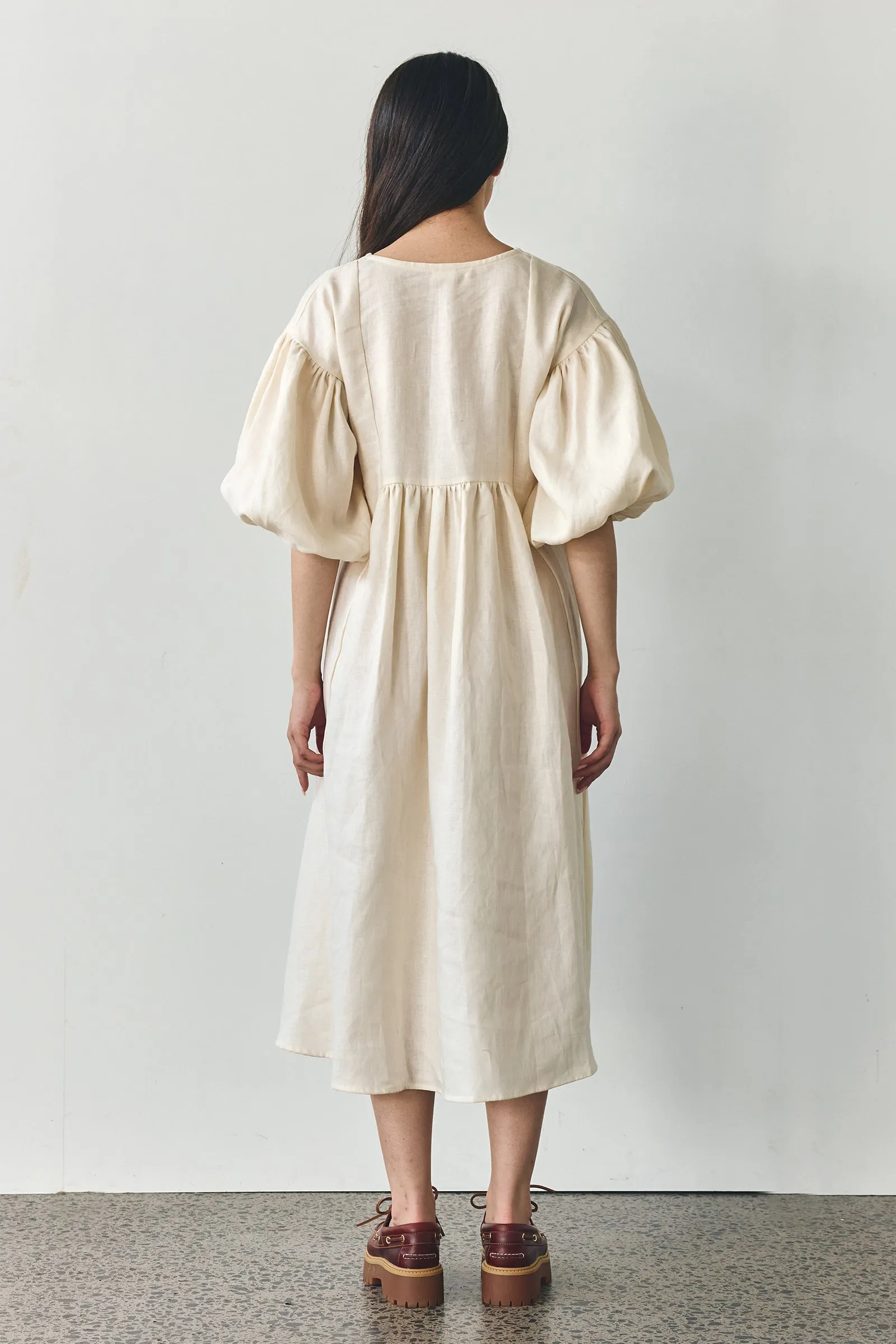 Miu Maxi Dress in Ivory