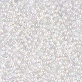 Miyuki Boncuk, MiyukiRoundBeads15/0-0284 White Lined Crystal AB