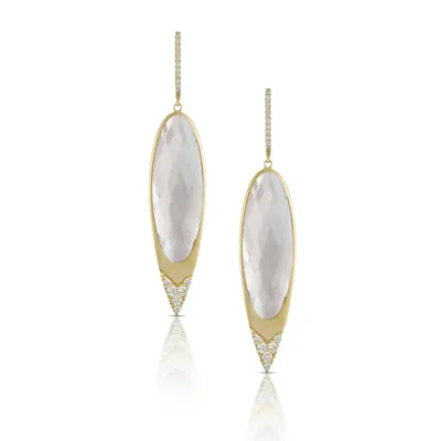 Mother of Pearl & Diamond Earrings