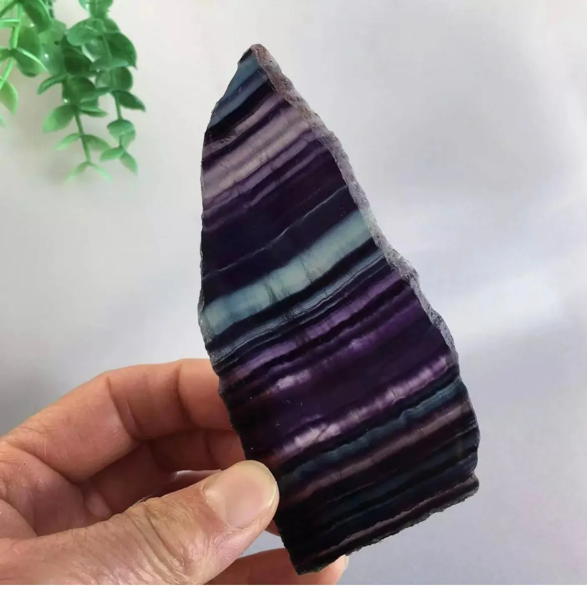 Natural Rainbow Fluorite gemstone Slab