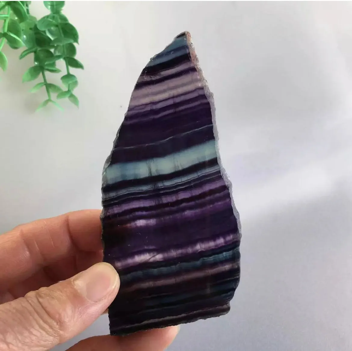 Natural Rainbow Fluorite gemstone Slab