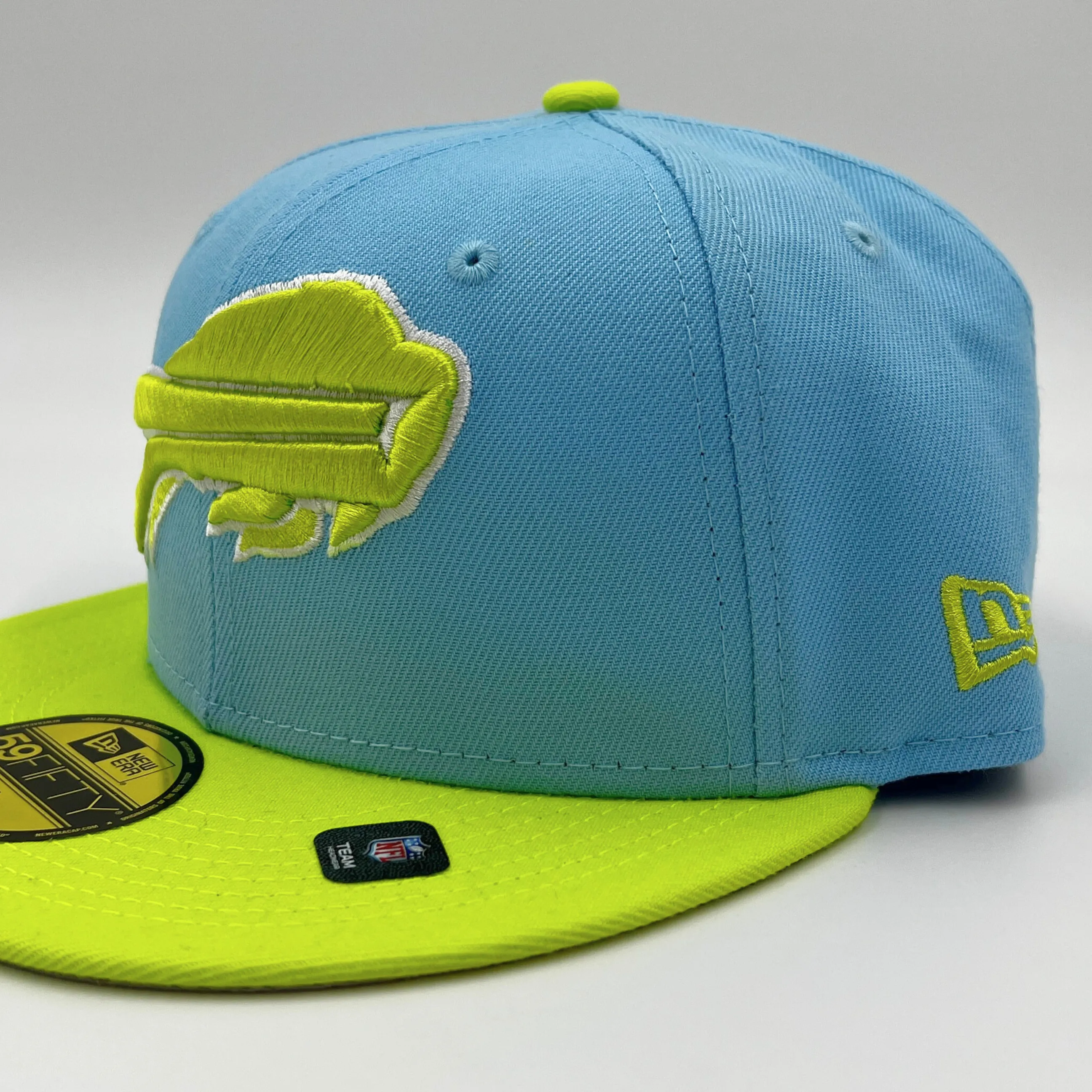 New Era Bills 59Fifty Light Blue & Lime 2023 Colorpack Fitted Hat