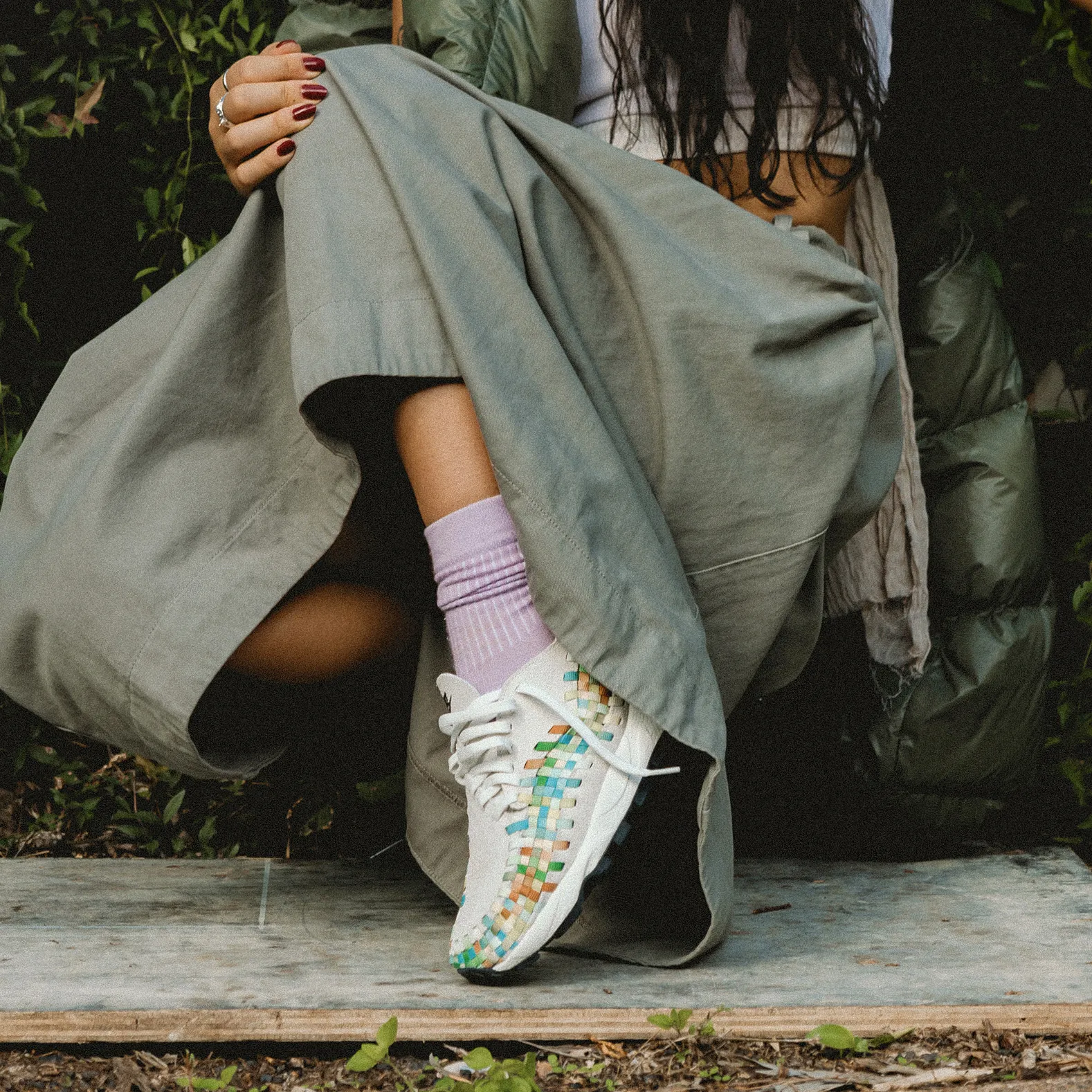 Nike Womens Air Footscape Woven "Rainbow" FB1959-101