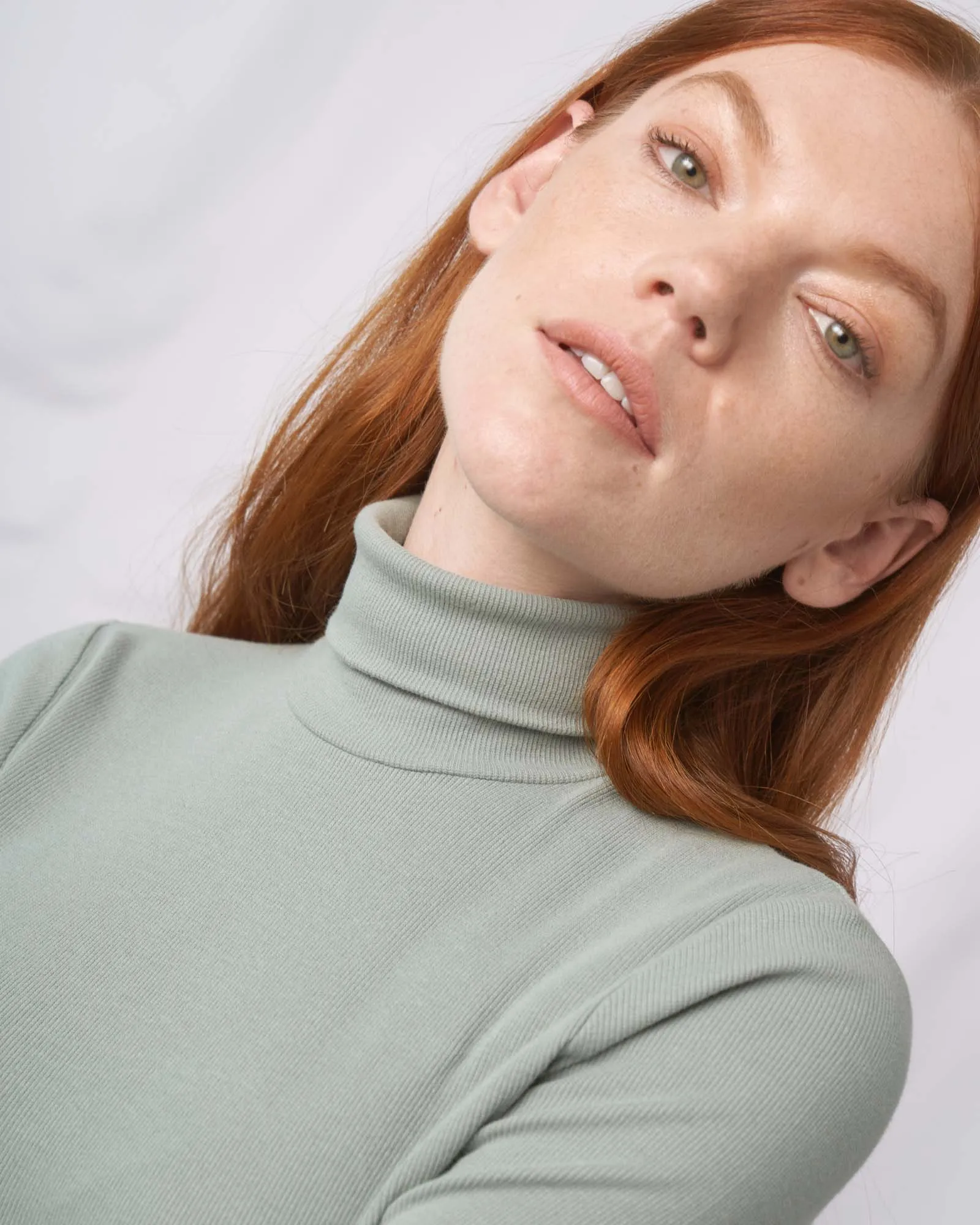 Organic Ribbed Turtleneck