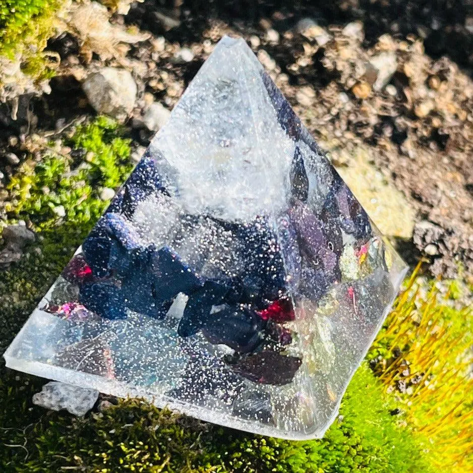 Orgonite Pyramids (Medium) ~Hand crafted Pyramid and loaded with metals and crystals~ Great for EMF protection and gifting