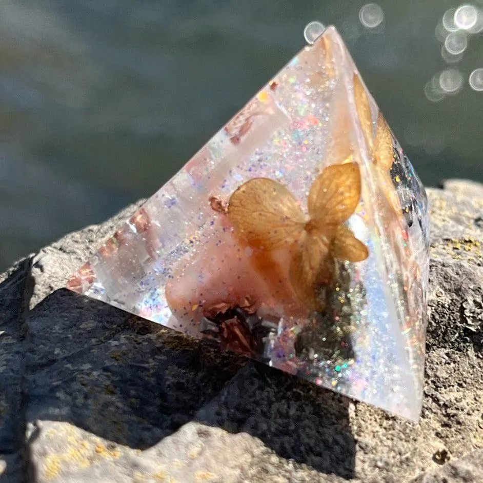 Orgonite Pyramids (Medium) ~Hand crafted Pyramid and loaded with metals and crystals~ Great for EMF protection and gifting