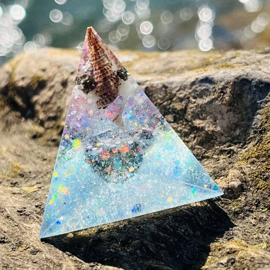 Orgonite Pyramids (Medium) ~Hand crafted Pyramid and loaded with metals and crystals~ Great for EMF protection and gifting