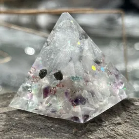 Orgonite Pyramids (Medium) ~Hand crafted Pyramid and loaded with metals and crystals~ Great for EMF protection and gifting