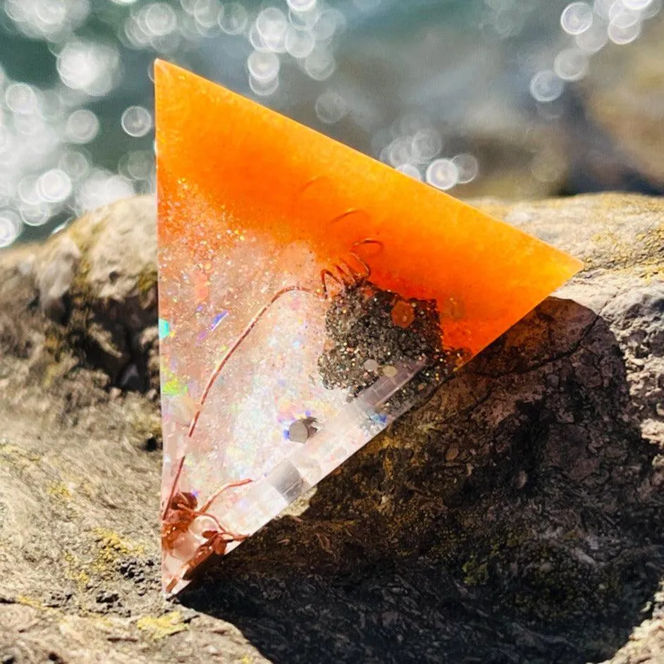 Orgonite Pyramids (Medium) ~Hand crafted Pyramid and loaded with metals and crystals~ Great for EMF protection and gifting